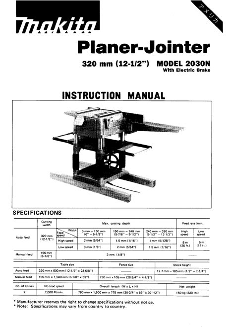 Makita 2030N Manual pdf manual